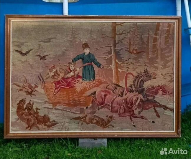 Ручная Вышивка Картина Тройка