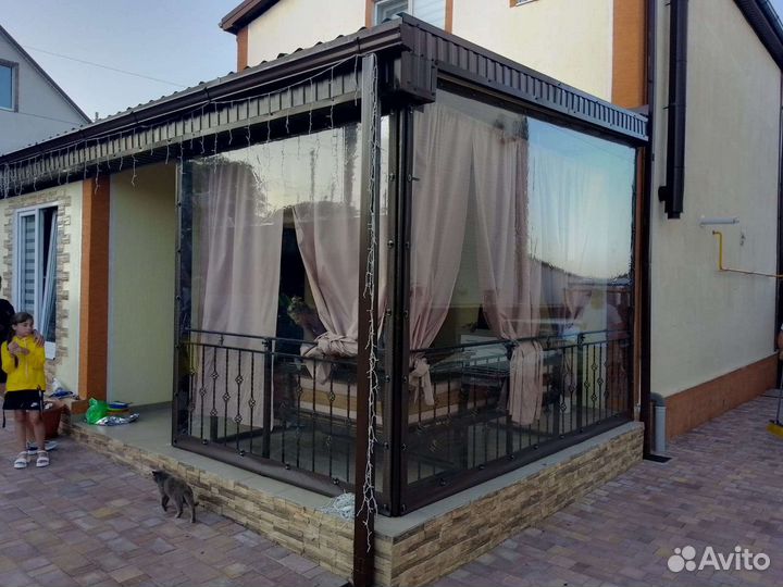 Мягкие окна для террасы беседки веранды