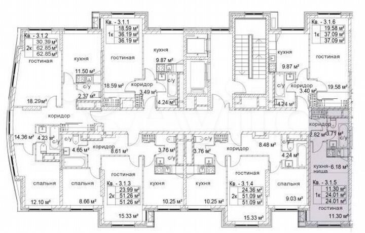 Квартира-студия, 24,1 м², 3/22 эт.