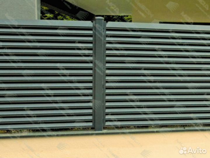 Забор жалюзи из металла