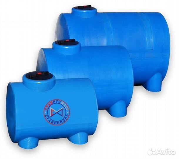 Пластиковая ёмкость 1000 литров, горизонтальная