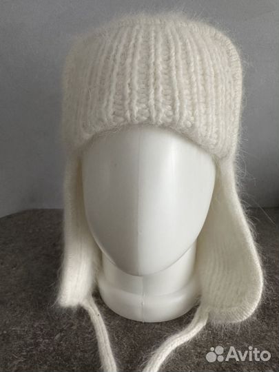 Шапка-ушанка из пуха норки