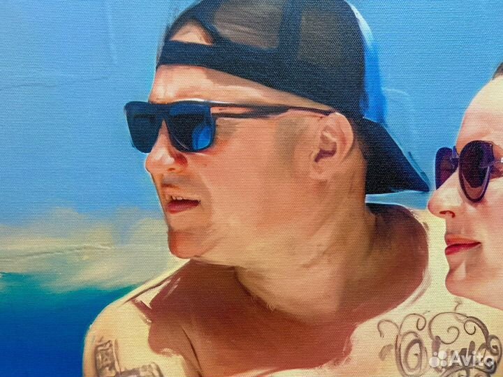 Портрет по фото на холсте