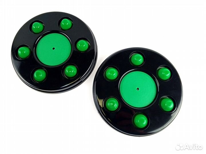 Колпаки на газель черные с зелеными колпачками