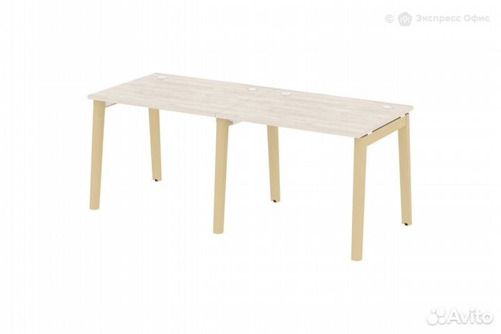 Стол-бенч линейный на деревянных опорях Onix wood