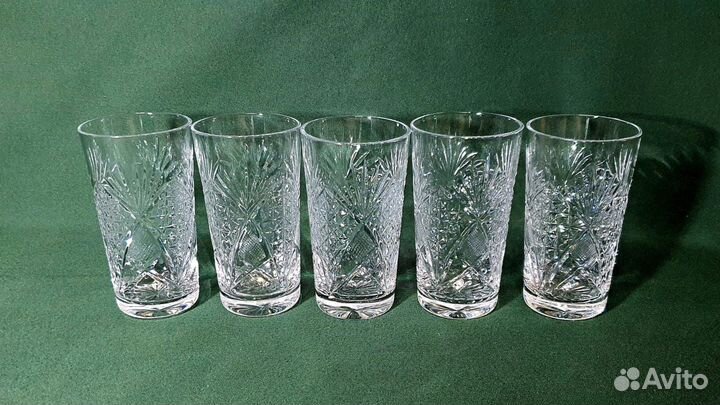 Стаканы хрустальные. 5 шт