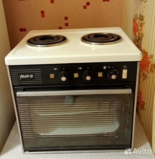 Электрическая двухконфорочная плита с духовкой