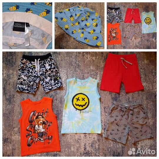 Шорты и майки, р. 122-128 (пакетом)
