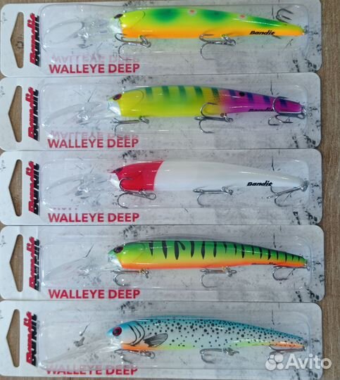 Воблеры 10шт Bandit Walleye Deеp 6-8 м