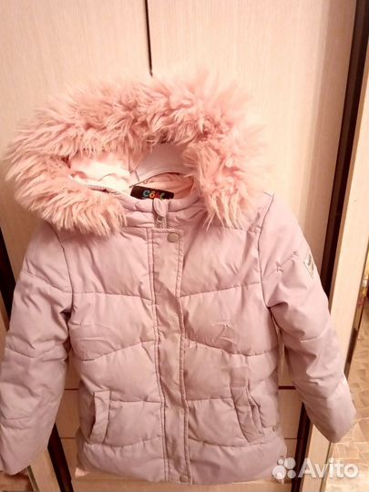 Пуховик зимний на девочку 122