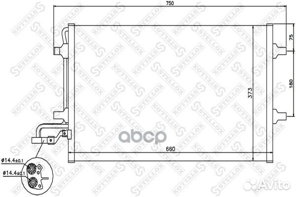 Радиатор кондиционера volvo c30 s40 v50 Stellox
