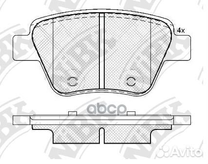 Колодки тормозные дисковые PN0550 NiBK