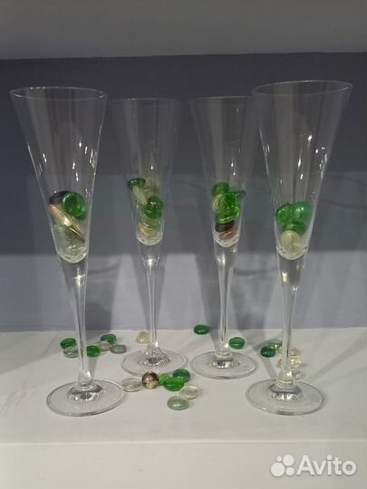 Бокалы фужеры стеклянные 4 шт