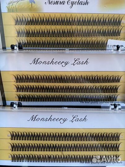 Накладные ресницы пучки Nesura 10D, 20D