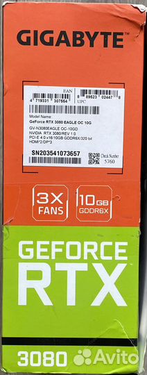 Видеокарты RTX: 3060, 3080