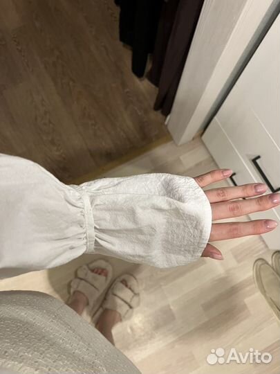 Рубашка женская с рукавами воланами