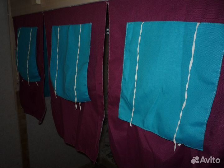 Шторки на детскую кровать с окошками