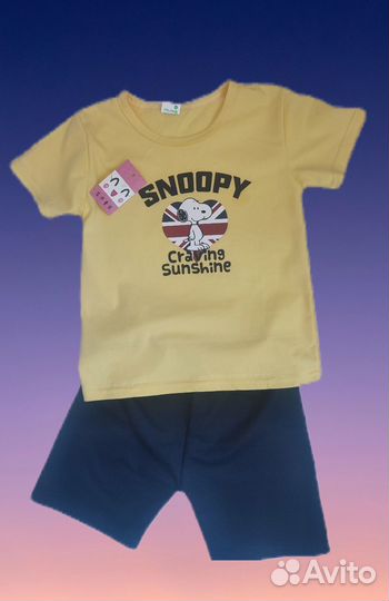 Костюм:футболка и шорты.р.110