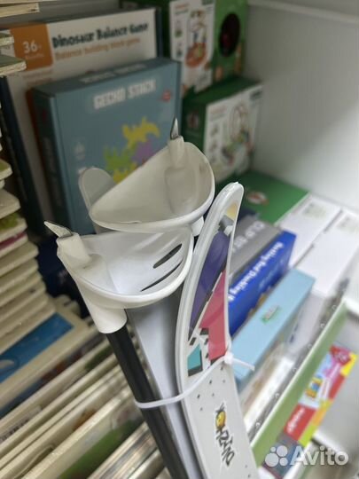 Лыжи подростковые 120 см серые с палками