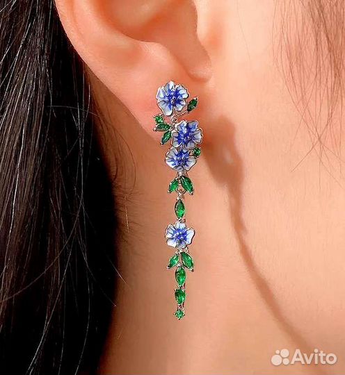 Серёжки, Серьги, Каскад цветов, Новые