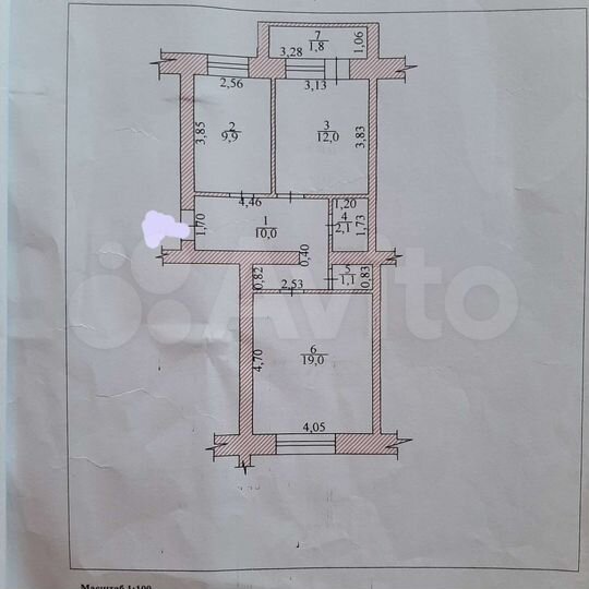 2-к. квартира, 55,9 м², 1/4 эт.