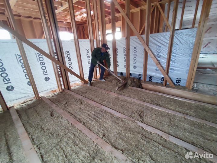 Натуральная эковата Льноизол Флакс засыпной