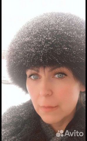 Шапка женская зимняя из песца чёрная боярка