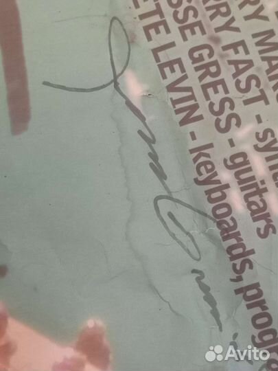 Автограф Tony Levin на плакате