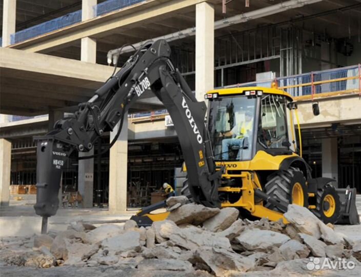 Аренда экскаватора-погрузчика услуги трактора