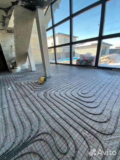 Монтаж теплых полов без посредников, частн бригада