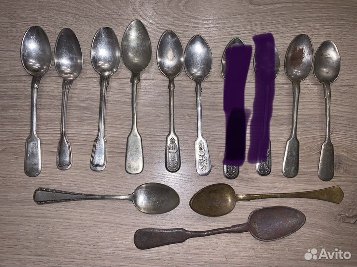 Ложки чайные мельхиор