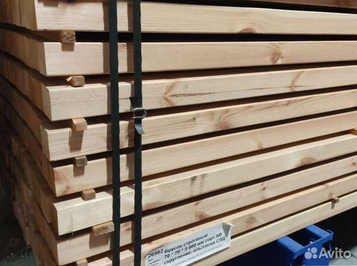 Брусок строганый 45*70*3000 мм сорт AB скругление