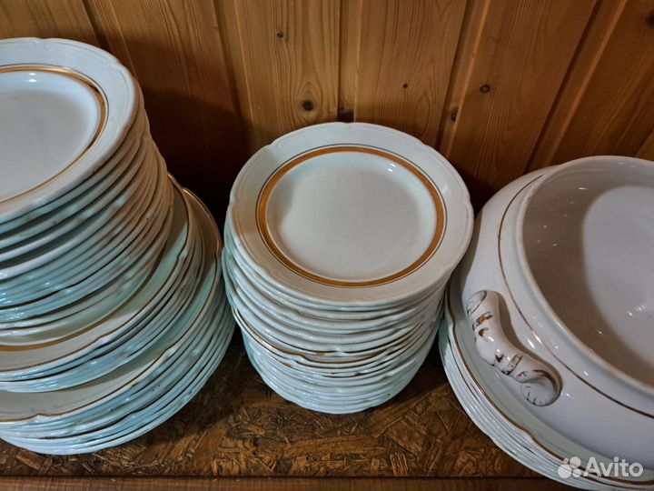 Советская посуда зик Конаково (60 тарелок), Дулево
