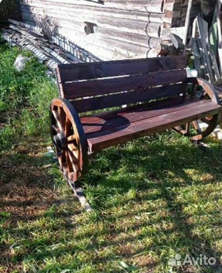 Скамейка садовая деревянная