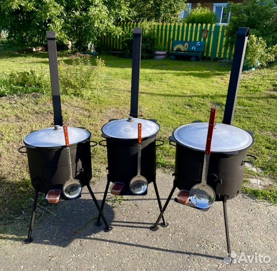 Казан чугунный узбекский с печкой