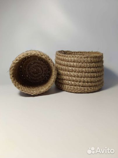 Корзина для хранения из джута