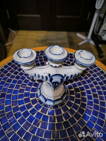 Подсвечник гжель