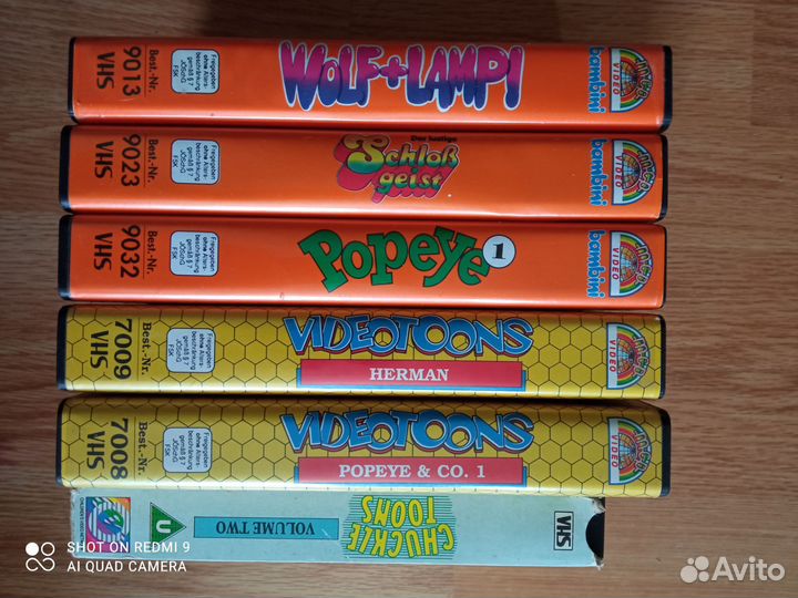 Видеокассеты vhs мультфильмы ГДР 80-90гг