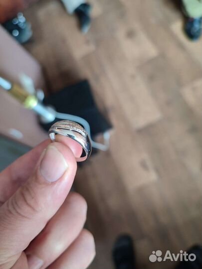 Кольцо серебро