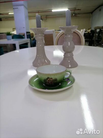 Чайная пара фарфор 1920 е годы, Дулево, редкая