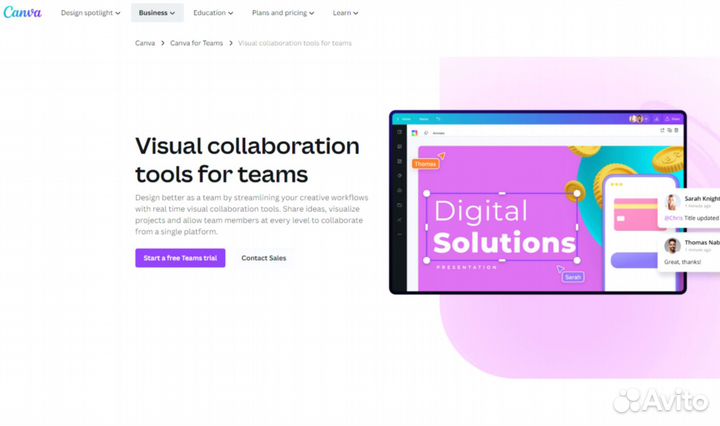 Подписка canva pro (6 месяцев)