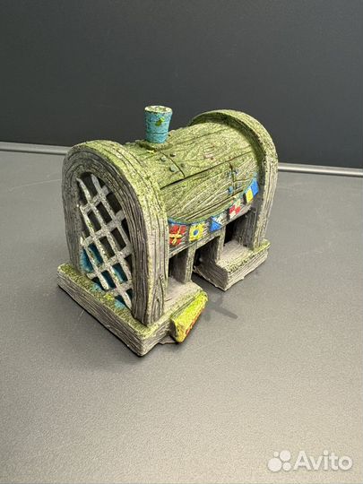 Грот для аквариума домик кафе Красти Краб