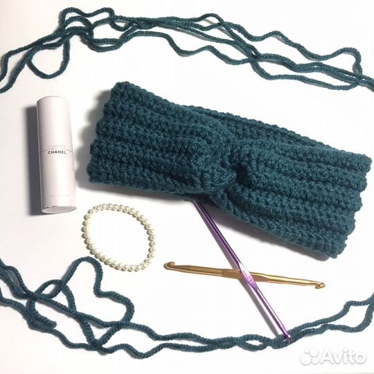 Вязаная повязка на голову