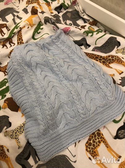 Плед детский вязаный