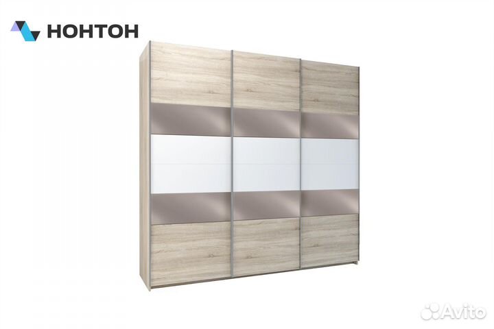 Шкаф-купе Fortune-17 2.4 м тип 1 сонома / белый