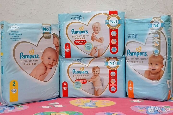 Подгузники pampers premium care #3
