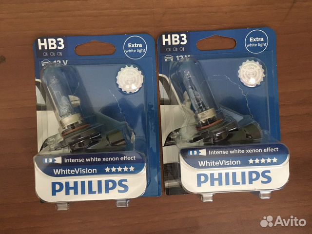 Лампы Philips White Vision HB3