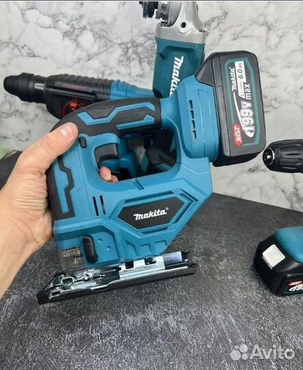 Шуруповерт + лобзик + ушм + Перфоратор Makita 4 в