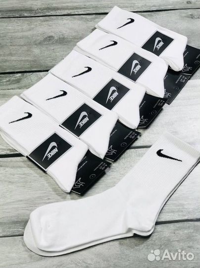 Носки nike белые высокие