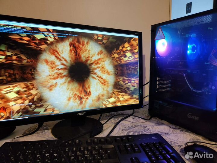 Мощный игровой комп на 2011v3,GTX1660,DDR4,монитор
